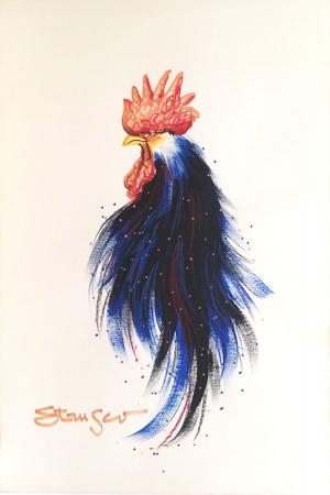 Quadro di  Etrusco Gallo  - mista carta 